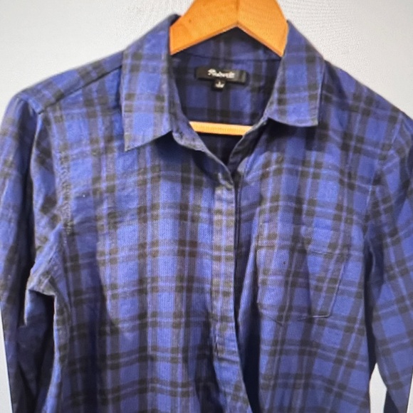 Madewell Wrap Front Shirt in Arion Plaid Size S - Picture 5 of 8